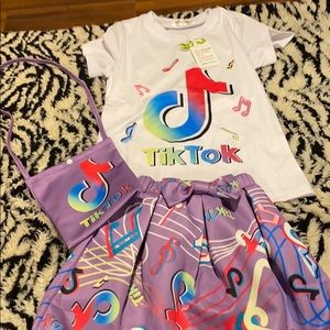 Children tic toc skirt & top with purse